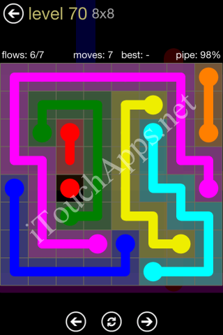 Flow Game 8x8 Mania Pack Level 70 Solution