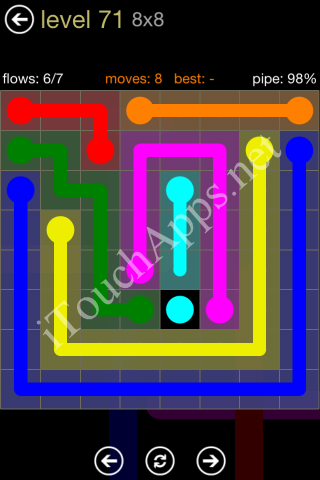 Flow Game 8x8 Mania Pack Level 71 Solution