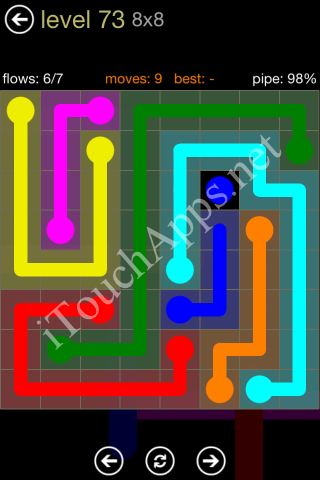 Flow Game 8x8 Mania Pack Level 73 Solution