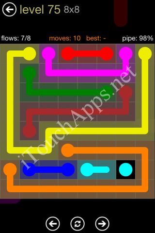 Flow Game 8x8 Mania Pack Level 75 Solution
