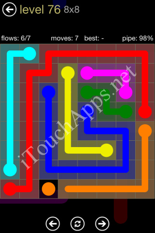 Flow Game 8x8 Mania Pack Level 76 Solution