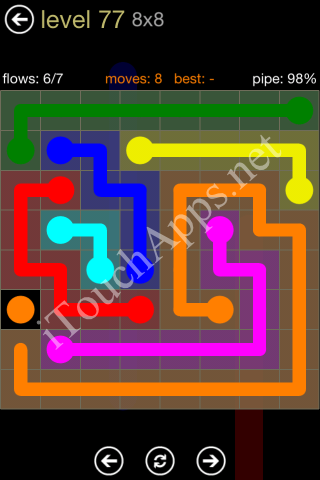 Flow Game 8x8 Mania Pack Level 77 Solution