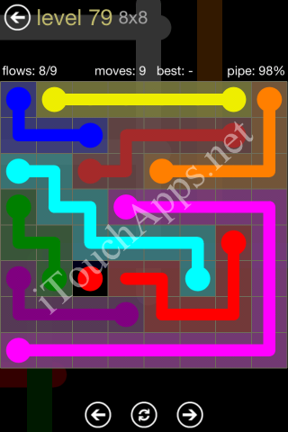 Flow Game 8x8 Mania Pack Level 79 Solution