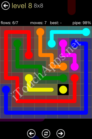 Flow Game 8x8 Mania Pack Level 8 Solution