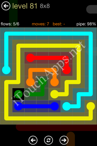 Flow Game 8x8 Mania Pack Level 81 Solution