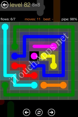 Flow Game 8x8 Mania Pack Level 82 Solution