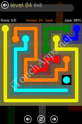 Flow Game 8x8 Mania Pack Level 84 Solution
