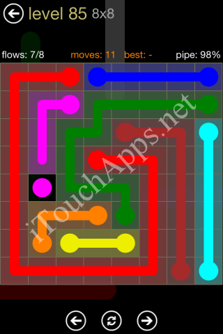 Flow Game 8x8 Mania Pack Level 85 Solution