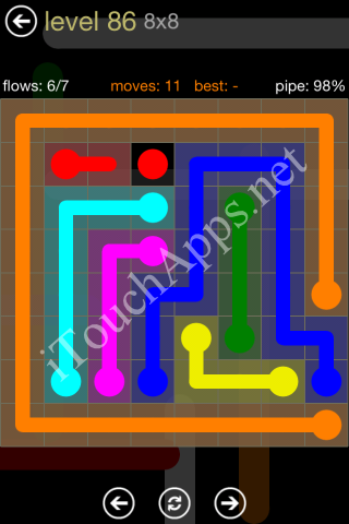 Flow Game 8x8 Mania Pack Level 86 Solution