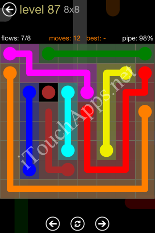 Flow Game 8x8 Mania Pack Level 87 Solution