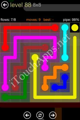 Flow Game 8x8 Mania Pack Level 88 Solution