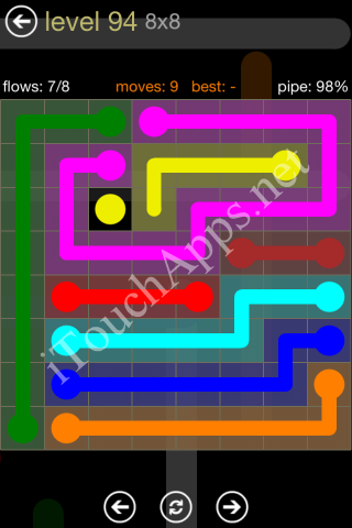 Flow Game 8x8 Mania Pack Level 94 Solution