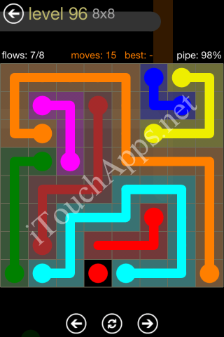 Flow Game 8x8 Mania Pack Level 96 Solution