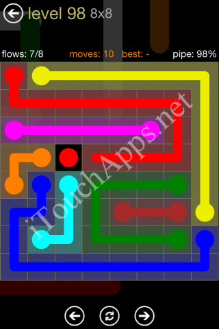 Flow Game 8x8 Mania Pack Level 98 Solution