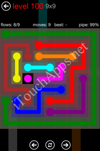 Flow Game 9x9 Mania Pack Level 100 Solution