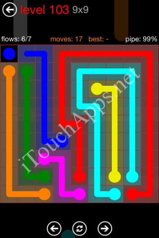 Flow Game 9x9 Mania Pack Level 103 Solution