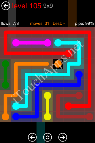 Flow Game 9x9 Mania Pack Level 105 Solution