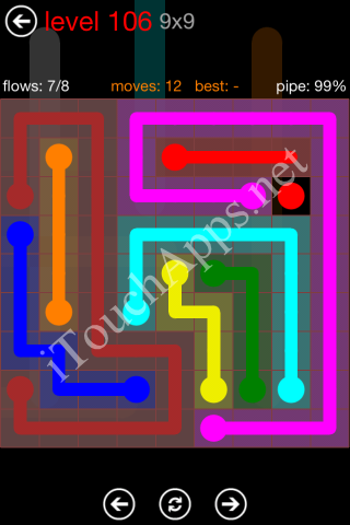 Flow Game 9x9 Mania Pack Level 106 Solution