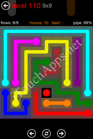 Flow Game 9x9 Mania Pack Level 110 Solution