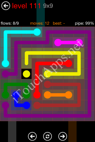 Flow Game 9x9 Mania Pack Level 111 Solution