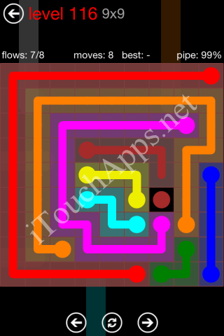 Flow Game 9x9 Mania Pack Level 116 Solution