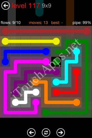 Flow Game 9x9 Mania Pack Level 117 Solution