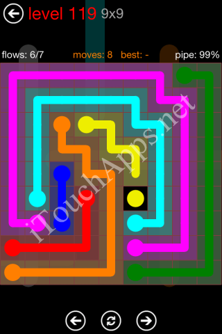 Flow Game 9x9 Mania Pack Level 119 Solution