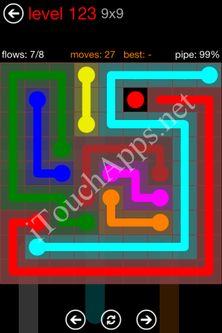 Flow Game 9x9 Mania Pack Level 123 Solution