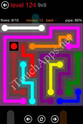 Flow Game 9x9 Mania Pack Level 124 Solution