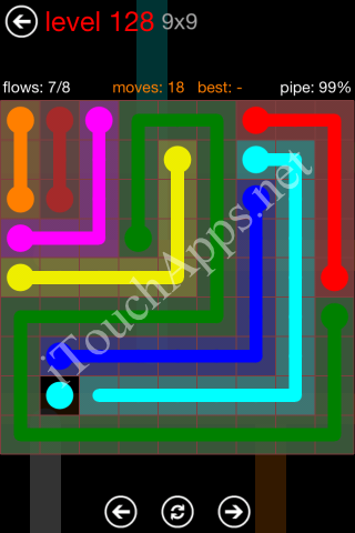 Flow Game 9x9 Mania Pack Level 128 Solution