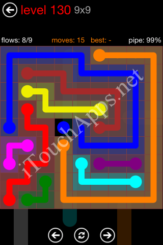 Flow Game 9x9 Mania Pack Level 130 Solution