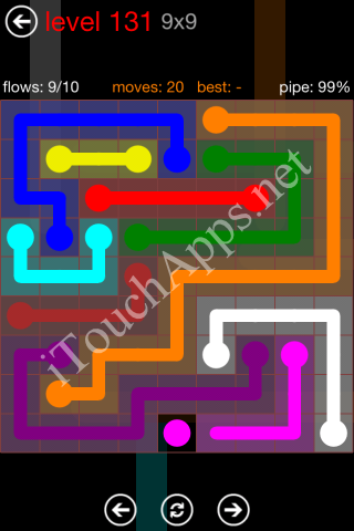 Flow Game 9x9 Mania Pack Level 131 Solution