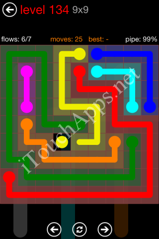 Flow Game 9x9 Mania Pack Level 134 Solution