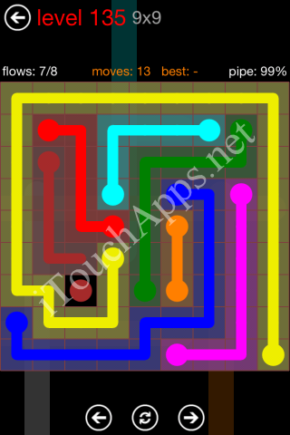 Flow Game 9x9 Mania Pack Level 135 Solution