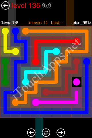 Flow Game 9x9 Mania Pack Level 136 Solution