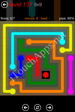 Flow Game 9x9 Mania Pack Level 137 Solution