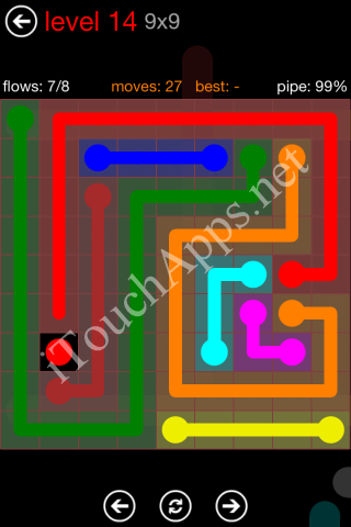 Flow Game 9x9 Mania Pack Level 14 Solution
