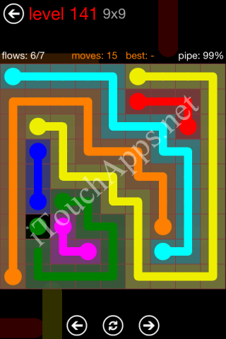 Flow Game 9x9 Mania Pack Level 141 Solution
