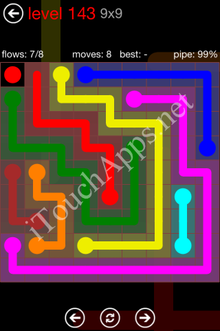 Flow Game 9x9 Mania Pack Level 143 Solution