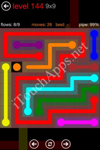 Flow Game 9x9 Mania Pack Level 144 Solution
