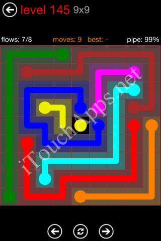 Flow Game 9x9 Mania Pack Level 145 Solution