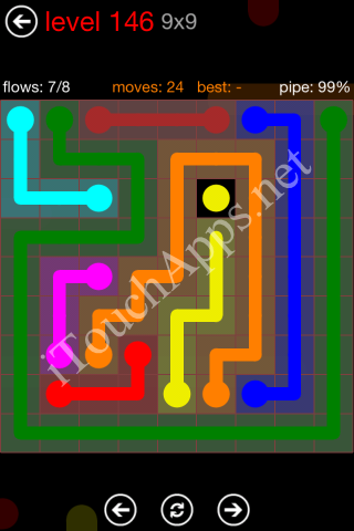 Flow Game 9x9 Mania Pack Level 146 Solution