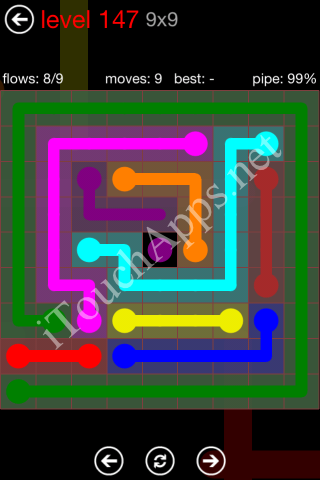 Flow Game 9x9 Mania Pack Level 147 Solution