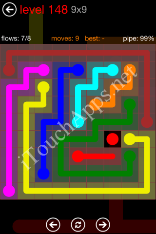 Flow Game 9x9 Mania Pack Level 148 Solution