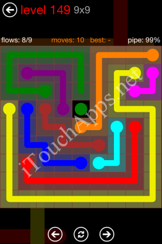 Flow Game 9x9 Mania Pack Level 149 Solution