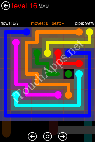 Flow Game 9x9 Mania Pack Level 16 Solution