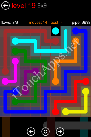 Flow Game 9x9 Mania Pack Level 19 Solution