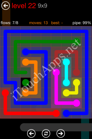 Flow Game 9x9 Mania Pack Level 22 Solution