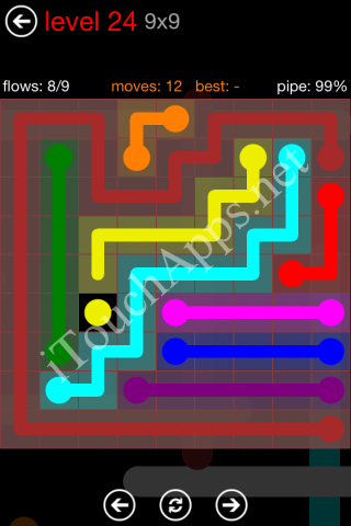 Flow Game 9x9 Mania Pack Level 24 Solution