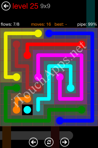 Flow Game 9x9 Mania Pack Level 25 Solution